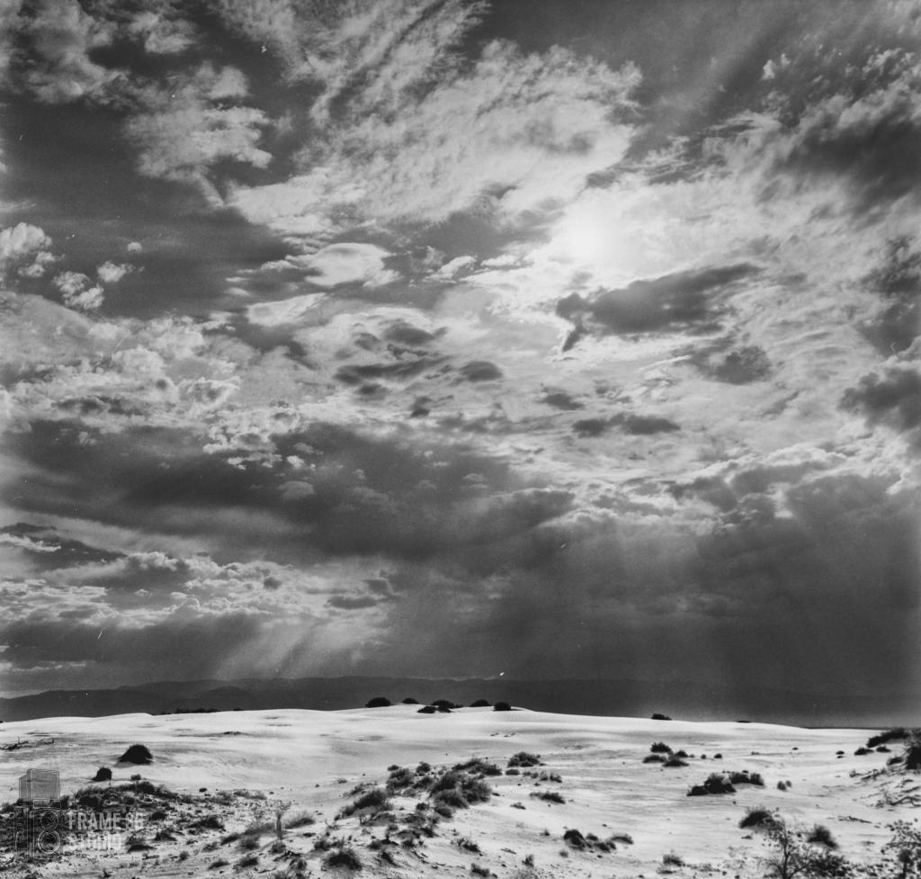 Dramatic sky over White Sands, New Mexico