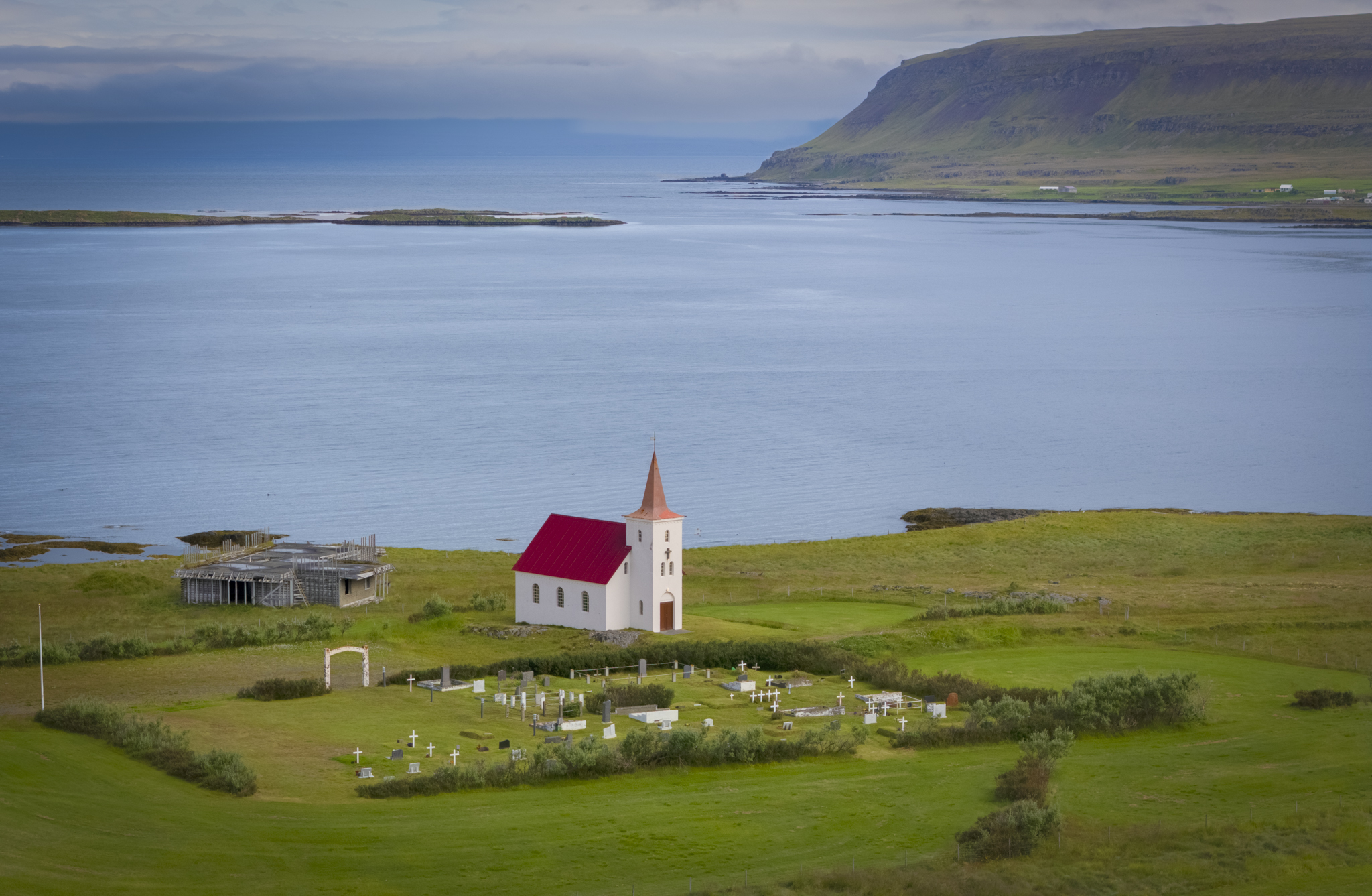 Red Roof Church arial