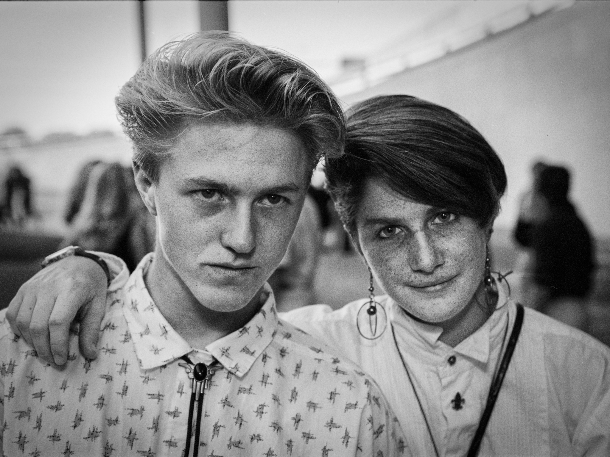 Two young Cure fans photographed at a Houston concert in 1989